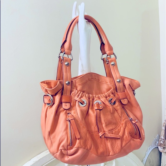 B. Makowsky Leather Double Handle Shoulder Bag Purse NWOT - Picture 2 of 10